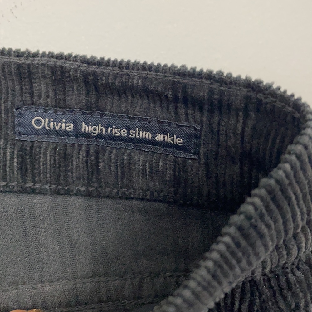 Citizens of Humanity Black Corduroy Olivia High Rise Ankle Size 26 🖤 - Picture 11 of 11